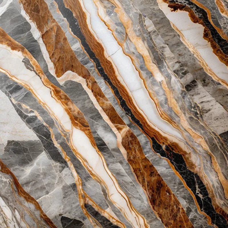 Granite countertop showing natural veining patterns